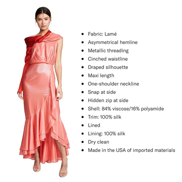 NWT Hellessy Eden Asymmetric Drape Gown - Picture 6 of 16